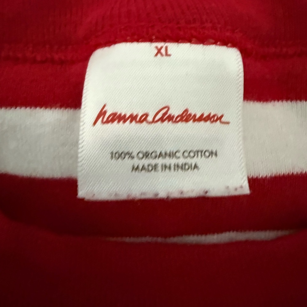 Hannah Andersson XL adult red and white pjs. - Picture 4 of 4